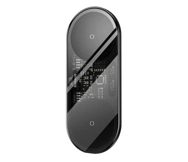 BASEUS Podwójna ładowarka bezprzewodowa Qi Digital LED Display 20W WXSX010101 - 1234379 - zdjęcie 4